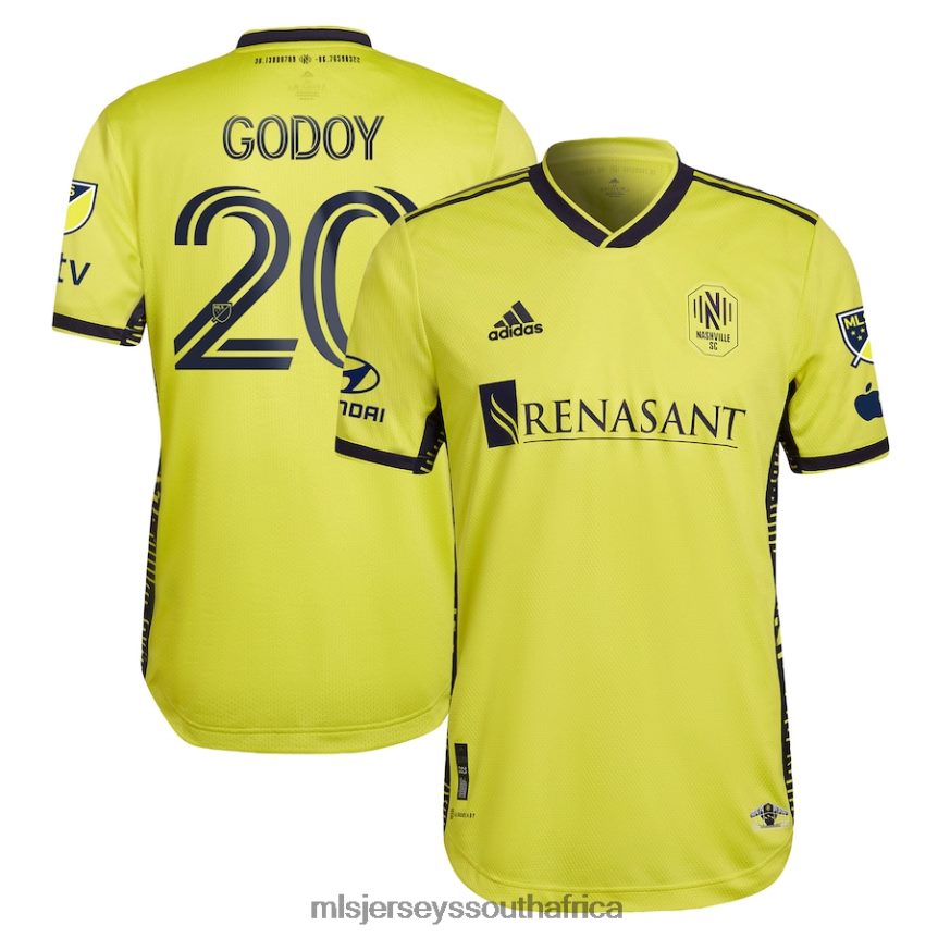 Jersey ZA MLS Jerseys Men Nashville SC Anibal Godoy Adidas Yellow 2023 The Homecoming Kit Authentic Player Jersey N2DDV81180