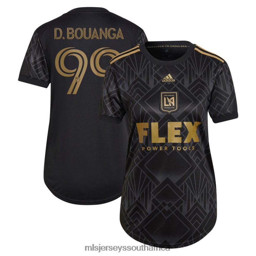 Jersey ZA MLS Jerseys Women LAFC Denis Bouanga Adidas Black 2023 Five Year Anniversary Kit Replica Jersey N2DDV81182