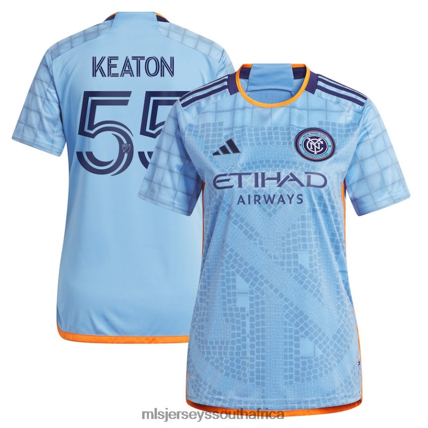 Jersey ZA MLS Jerseys Women New York City FC Keaton Parks Adidas Light Blue 2023 The Interboro Kit Replica Jersey N2DDV81187